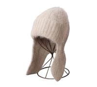Lerpwige Chapeau de trappeur tricoté multifonction avec cache-oreilles isolés, chapeau d'hiver tendance pour hommes, femmes, enfants, accessoires d'hiver pour la famille, kaki, taille unique