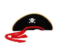 Lerpwige Chapeaux tricorne pour Halloween, déguisement de pirate, accessoire de déguisement noir élégant pour bal masqué, fête à thème, déguisement de pirate