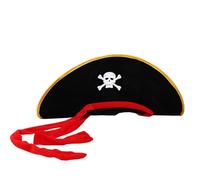 Lerpwige Chapeaux tricorne pour Halloween, déguisement de pirate, accessoire de déguisement noir élégant pour bal masqué, fête à thème, déguisement de pirate