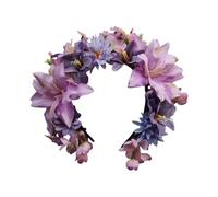 Lerpwige Charm Tissu robuste Couronne de fleurs Accessoire de mode portable pour les fêtes Fournitures de décoration et d'usure quotidienne