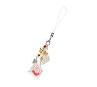 Lerpwige Charme mobile fait à la main Poisson doré et perles Accessoires de cordon de téléphone pour les amoureux de la nature et les amateurs de styles Accessoires cadeaux