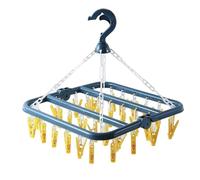 Lerpwige Cintre à vêtements haute capacité avec 32 clips multiples, économe en espace, cadre pliable, séchoir à vêtements pour appartements, cintre pour usage extérieur