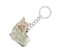 Lerpwige Clear Pet Memorial Keychain Box Miniature Stockage de cheveux pour propriétaires de chiens Design étanche Sentimental Voyage Cadeau Plastique Pet Memorial Collecteur de cheveux