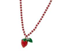 Lerpwige Collier de perles tendance avec pendentif en forme de fruits - Chaîne de clavicule inspirée de la dopamine - Cadeau pour femme, One Size, Comme décrit, Comme décrit.