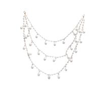 Lerpwige Collier en Y à 2 couches de perles d ' imitation tendance, accessoire élégant pour femmes, excellent pour anniversaire ou anniversaire, bijoux de perles à la mode pour femmes