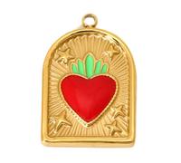 Lerpwige Collier moderne avec pendentif en forme de cœur en acier inoxydable - 11 variations - Ajustement confortable - Forme géométrique en forme de cœur, taille unique, Comme décrit, Comme décrit.