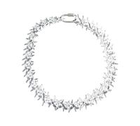 Lerpwige Collier multifonctionnel unisexe Rock Punk Spikes Chaîne Collier en acrylique transparent Collier pour différentes occasions