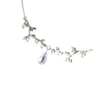 Lerpwige Collier Pendentif Branche Alliage Ton Argent Nature, Taille unique