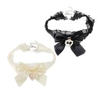Lerpwige Collier ras du cou mignon fait à la main perles pendentif cœur accessoire collier femme, Conforme à l'image