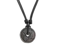 Lerpwige Collier ras du cou unique avec pendentif en forme de runes creuses - Longueur réglable - Chaîne ethnique en alliage - Bijoux pour un usage quotidien - Bijoux avec runes symboliques