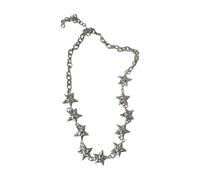 Lerpwige Collier simple pendentif étoile collier ras du cou avec têtes en alliage collier élégant chaîne réglable pour la Saint-Valentin cadeaux charme étoile polyvalent