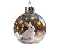 Lerpwige Décorations de Noël durables en acrylique solide Décoration suspendue Design facile à monter pour les atmosphères de festival Décoration de Noël Faune polyvalente