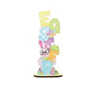 Lerpwige Décorations en bois de lapin et lettres pour ajouter un charme festif