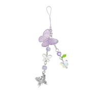 Lerpwige Delicate Butterfly Mobile Charme Fashion Accessoire Bowknot Keyring Bag Pendentif Porte-clés pour Téléphones et Sacs à Dos