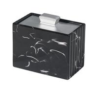 Lerpwige Distributeur de cure-dents et support de cotons-tiges pour salle à manger commerciale - Résistant à la poussière - Solution de table en résine - Boîte de rangement pour cotons-tiges