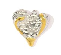 Lerpwige Double Color Heart Moon Étoile Papillons Abeille Charme Acier Inoxydable Pendentif Bijoux 11 Charme Polyvalent Pour Des Occasions Spéciales Ensemble Collier Papillon Étoile Lune, taille
