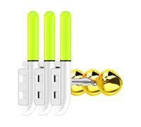 Lerpwige Durabilité Étanche Pêche Capteurs de Morsure Capteurs de Nuit Cloches Alertes Légères Appareils Alertes Sous-mergibles Double Clip Fishing Morsures Systèmes d'alerte