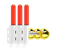 Lerpwige Durabilité Étanche Pêche Capteurs de Morsure Capteurs de Nuit Cloches Alertes Légères Appareils Alertes Sous-mergibles Double Clip Fishing Morsures Systèmes d'alerte