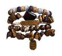 Lerpwige Élégant bracelet en pierre fait à la main Bijoux en pierre naturelle Bijoux Pierre Texture Parfait pour un ami ou un amoureux présent