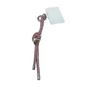 Lerpwige Élégant pendentif cœur d'amour Nœud Porte-clés Accessoire élégant Clé pour femmes Pierres strass rouillées Porte-clés de voiture