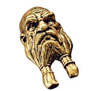 Lerpwige Élégant pendentif en laiton sculpté pour décoration extérieure robuste pour terrasse, balcon, styles traditionnels, ornement fait main, pendentif homme âgé, taille unique, Comme décrit, Comme