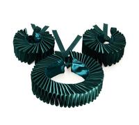 Lerpwige Ensemble collier ras du cou à volants et faux collier de clown Renaissances pour accessoires de théâtre et cosplay, accessoire de reconstitution historique, noir/vert, Ruff collar suit