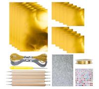 Lerpwige Ensemble de décorations de vacances gaufrées en aluminium Facile à assembler pour les fournitures d'art de Noël pour enfants et adultes Projet d'artisanat Facile à assembler Film de Noël