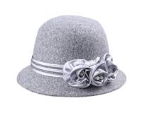 Lerpwige Fedoras pour Cosplay Fêtes Élégant Camélia Adulte Carnaval Fête Flapper Accessoires Chapeaux en laine chauds