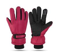 Lerpwige Gants de ski imperméables pour l'hiver pour homme et femme par temps froid Snowboard Vélo de route avec poignets élastiques Coupe-vent pour la randonnée Cyclisme Thermique Hiver Moufles