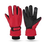 Lerpwige Gants de ski imperméables pour l'hiver pour homme et femme par temps froid Snowboard Vélo de route avec poignets élastiques Coupe-vent pour la randonnée Cyclisme Thermique Hiver Moufles