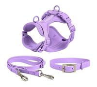 Lerpwige Gilet pour chien réglable et respirant - Laisse d'entraînement - Collier dorsal - Sangle pour l'extérieur - Chien de contrôle des animaux de compagnie - Résistant