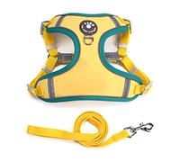 Lerpwige Harnais pour animaux de compagnie Gilet respirant avec bandes réfléchissantes - Accessoire de voyage sûr pour petits chiens