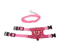 Lerpwige Joli Harnais pour Hamster Kit De Gilet Corde De Marche Réglable Confortable pour Gerbille Furet Chinchillas Écureuil Petits Animaux Harnais Laisse Sangle pour Animaux De Compagnie