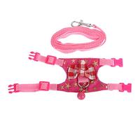 Lerpwige Joli Harnais pour Hamster Kit De Gilet Corde De Marche Réglable Confortable pour Gerbille Furet Chinchillas Écureuil Petits Animaux Harnais Laisse Sangle pour Animaux De Compagnie