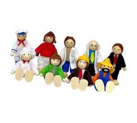 Lerpwige Jouet de poupée en bois flexible pour enfants - Pour enfants - Histoire familiale et éducatif - Multiprofessionnel - Jeu à jouer