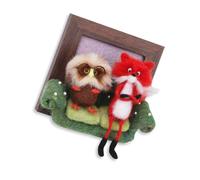 Lerpwige Kit de démarrage d'aiguille pour cadre d'animaux - Aiguille à rocher - Kit d'outils de marquage - Aiguille en feutre