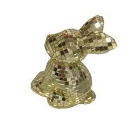 Lerpwige Lapin réfléchissant moderne Décoration artistique Thème disco Table Festival Verre Animal Sculpture pour les vacances Statue animal en verre