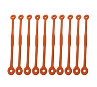 Lerpwige Lot de 10 longs amortisseurs de vibrations pour raquette de tennis - Accessoires résistants aux chocs pour joueur - En silicone souple