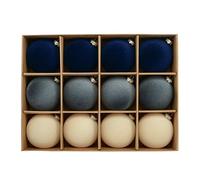 Lerpwige Lot de 12 boules de Noël de 6 cm - Décoration à suspendre - Flocons pour arbre de festival et maison - Plusieurs couleurs