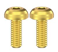 Lerpwige Lot de 2 boulons M5 x 12 mm pour cage de bouteille d'eau - En alliage - Supports de bouteille de vélo - Boulons à tête hexagonale - Accessoires de vélo de route