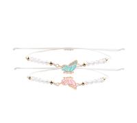 Lerpwige Lot de 2 bracelets réglables d'amitié pour enfants - Chaîne à main tressée à la main pour les filles - Cadeaux spéciaux