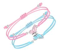 Lerpwige Lot de 2 bracelets réglables d'amitié pour enfants - Chaîne à main tressée à la main pour les filles - Cadeaux spéciaux