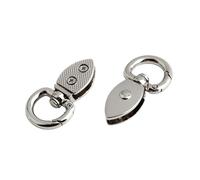 Lerpwige Lot de 2 fermetures à ressort vintage pour sangle de sac Matériel métallique pratique Boucle de distribution latérale sûre avec finition antique Connecteur de sac résistant, Blanc.
