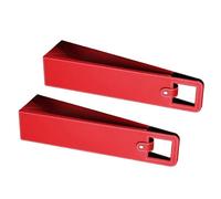 Lerpwige Lot de 2 pochettes à vin sophistiquées en cuir pour bouteilles de vin - Pochette de rangement portable pour pique-nique et fête - Porte-champagne portable, Rouge, Taille unique