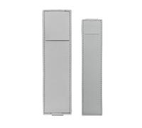 Lerpwige Lot de 2 trousses à crayons réglables avec bande élastique multifonction en cuir pour couverture rigide, agenda, bloc-notes, multifonction, clip pour stylo, gris