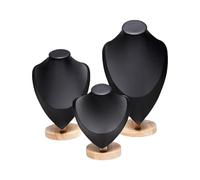 Lerpwige Lot de 3 présentoirs multifonctionnels pour bijoux - Solution de collier - Texture velours - Présentoir à bijoux pour différents types d'accessoires