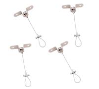 Lerpwige Lot de 4 stabilisateurs de barre de douche en fil métallique pour un poids important pour tringles droites Installation facile Barre de douche plafond