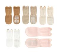 Lerpwige Lot de 5 paires de chaussettes pour bébé - Élastiques - Respirantes - En coton - Avec semelles confortables - Pour bébé, multicolore, S