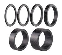 Lerpwige Lot de 5 pièces de rechange en fibre de carbone pour casque de vélo de route et de montagne pour machine à laver vélo fourche avant tronc spacer casque