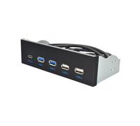 Lerpwige Lot de 5 tableaux de bord multimédia 25" USB 3.1 avec 2 ports USB + 2 USB 2.0 + TypeC TypeE pour PC de bureau 5 25" ROM Baie de lecteur